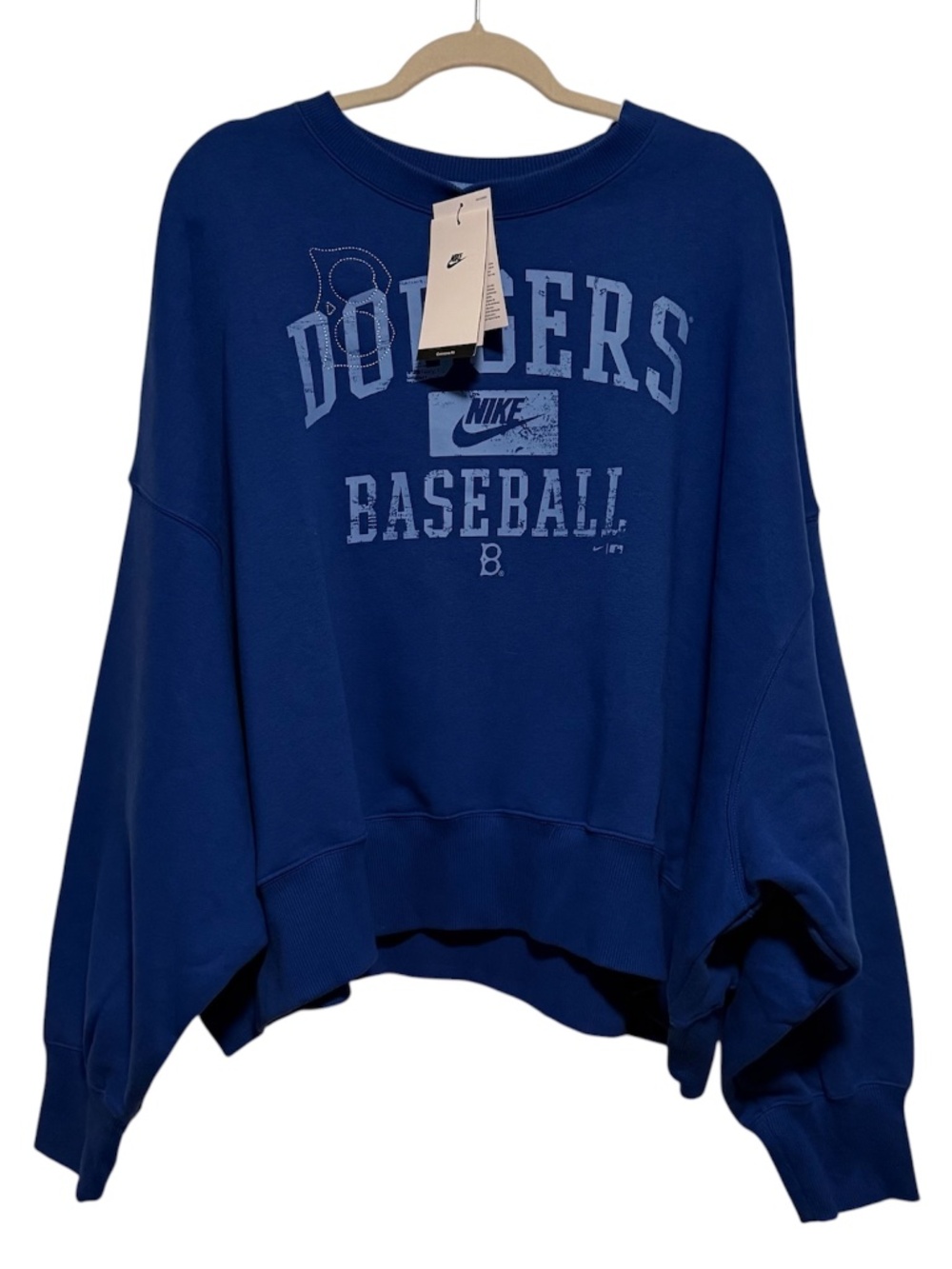 NWT Nike Cooperstown Collective Women's Brooklyn Dodgers Sweatshirt Size XXL